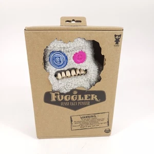 Retired 9” Fuggler Funny Ugly Monster Gray Yeti Sasquoosh Teeth Button Plush New - Picture 1 of 7