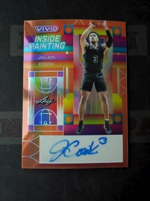 2023 Leaf Vivid Inside Painting Autograph Jalen Cook /10 - Image 1 of 2