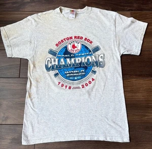 Boston Red Sox 2004 World Series Champions T-Shirt grau M Fruit Of The Loom - Bild 1 von 10
