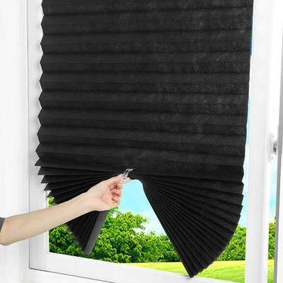 Einfache Montage Plissee Rollos für Balkone und Badezimmer Sonnenschutz - Image 1 of 4