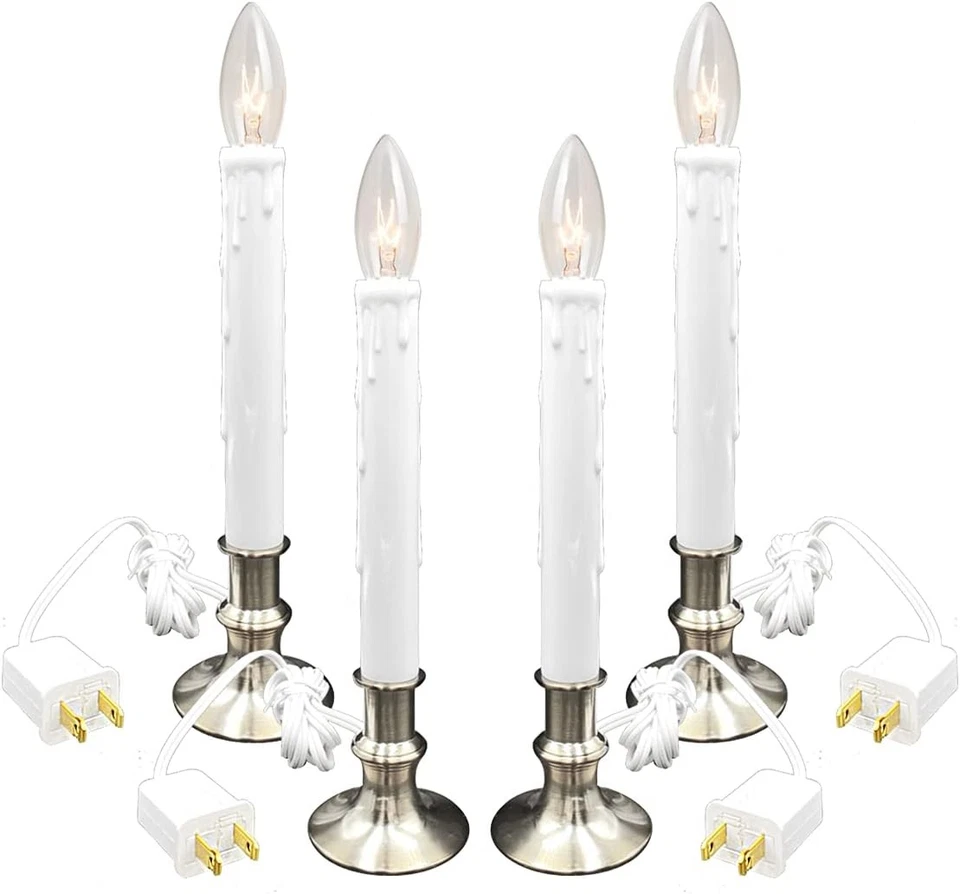 Daily Timer Window Candle 8/16 hrs Heavy Brush Nickel Base, New  - Image 1 of 4