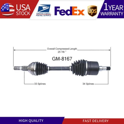 Se adapta a Buick LeSabre 2000-2004 2005 Lucerna V6 eje delantero derecho CV mitad Foto 1 de 3