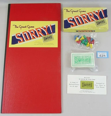 Vintage SORRY Board Game Waddingtons Complete 1960/70's Good Complete Condition - Image 1 of 4