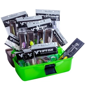 Fishing Tackle Box with Tackle Included Lures, Hooks, Weights, 3-Layer Freshw... - Picture 1 of 8