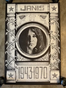 Póster original vintage Janis Joplin Memorial 1970 Petagno Music Memorabilia años 70 - Imagen 1 de 6