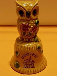 1973 - 1980 Cedar Point Amusement Park Souvenir Bell Sandusky, Ohio Owl Design - Picture 1 of 14