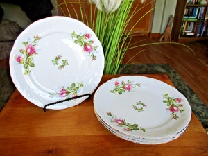 LOTE DE 4 PLATOS DE CENA Vintage Royal Kent Collection Polonia MOSS Rose 10" - Imagen 1 de 2