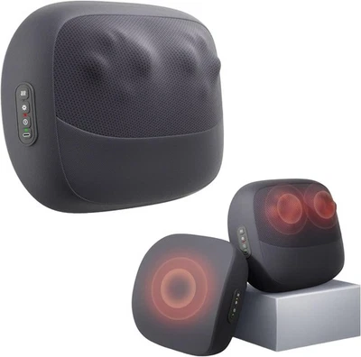 Masajeador Shiatsu de amasamiento profundo con calor inalámbrico para aliviar el dolor de cuerpo completo Foto 1 de 4