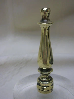 Vintage Polished Brass Lamp Finial 2 1/2" Tall   - Image 1 of 4