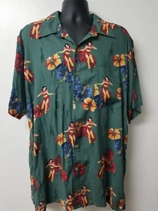 Camisa Junction West Hawaiana Talla XL Para Hombre Polinesia Bailando Niñas - Imagen 1 de 7