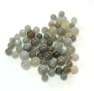 126 Ctw Natural Gray Moonstone 5 To 8 MM Beads Gray Moonstone Cabochon Gemstone - Picture 1 of 4