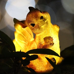 Squirrel statues Garden Solar Light Outdoor Decor, Resin Solar LED Light Outdoor - Picture 1 of 7