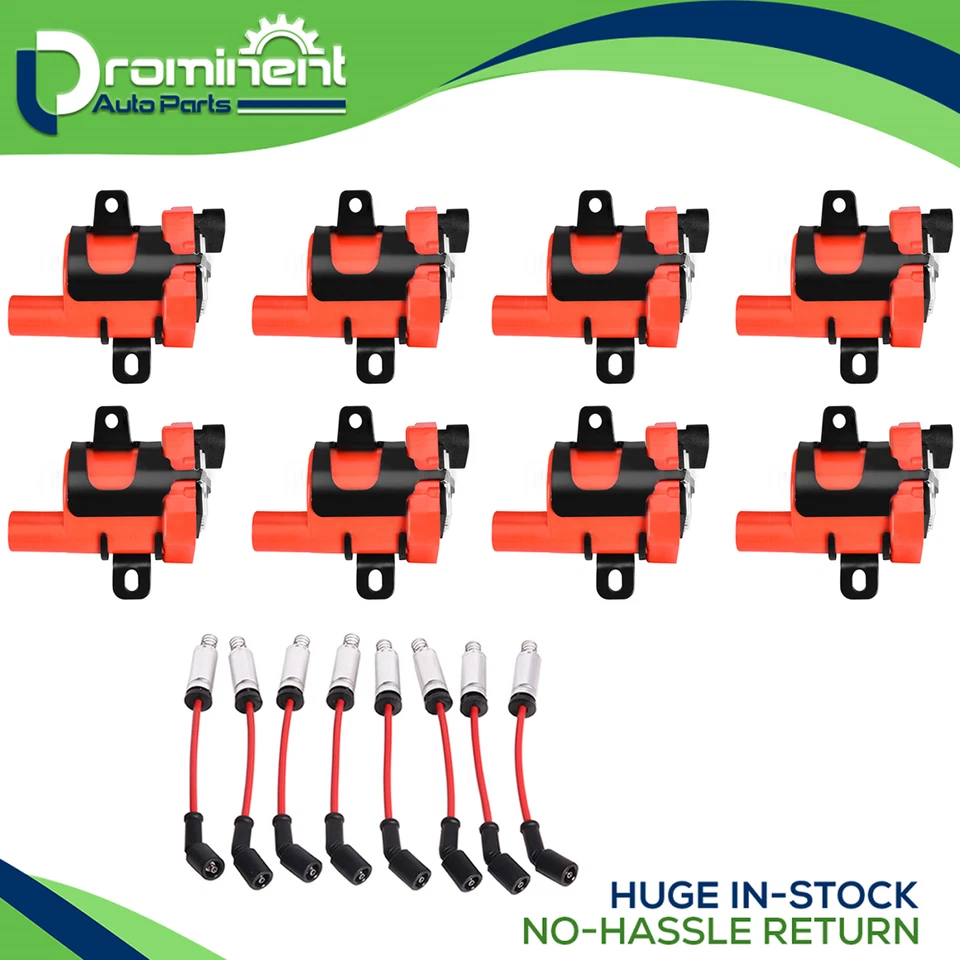 8x Energy Ignition Coil & Energy Wireset for 2003-2004 GMC Envoy XL 5.3L V8 - Image 1 of 1