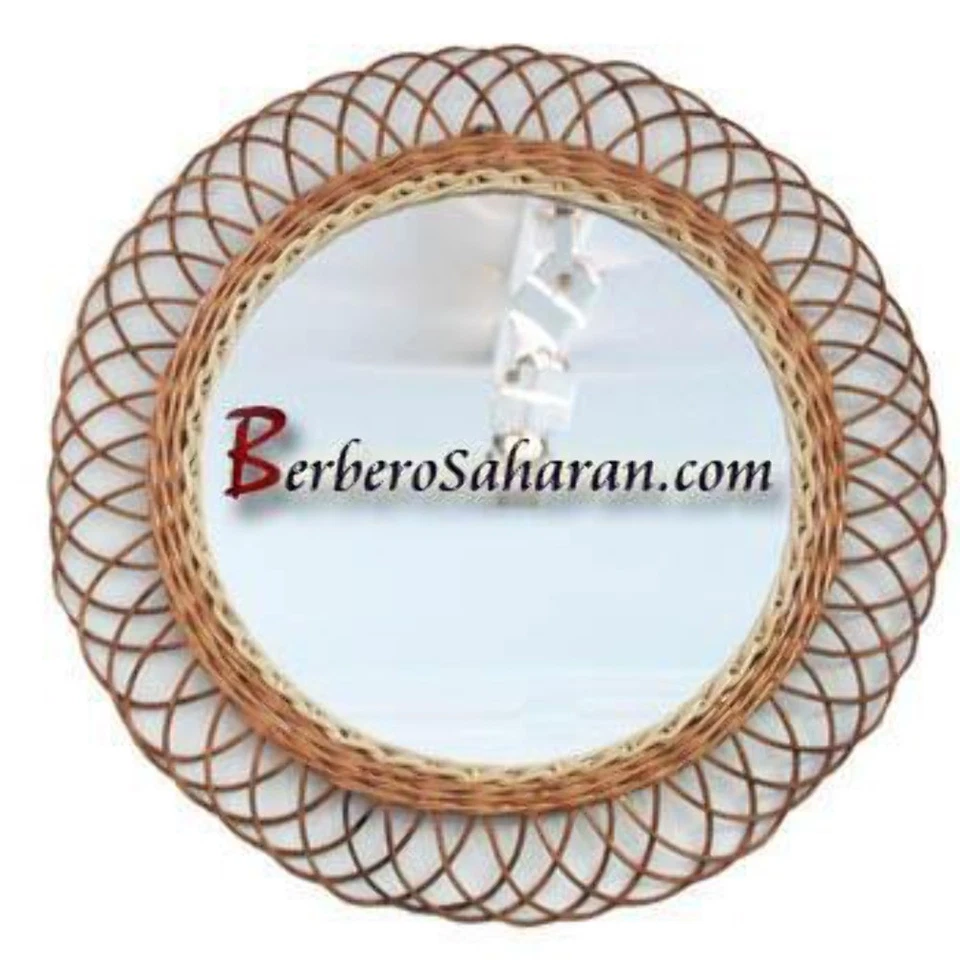 Алжирское плетеное зеркало ручной работы - круглое очень большое - Изображение 1 из 1
