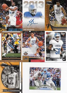NORTH CAROLINA TARHEELS CARD LOT ERIK HIGHSMITH AUTO LAWRENCE TAYLOR TY LAWSON+ - Picture 1 of 3