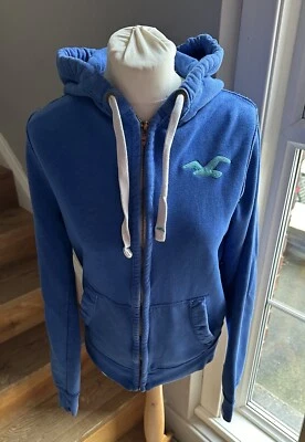 Hollister Blue Full Zip Hoodie Size L - Image 1 of 4