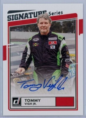2021 Panini Donruss Racing Signature Series Tommy Vigh Jr. SS-TV - Image 1 of 2