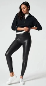 Spanx Kunstleder Leggings schwarz Damen Gr:XSmall - Bild 1 von 9