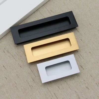 Finger Flush Pulls For Closet Pocket Sliding Barn Door Handle Set Pull Recessed - Image 1 of 4