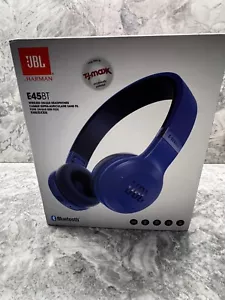 JBL E45BT Blue Bluetooth Wireless On-Ear Headphones - New - Picture 1 of 5