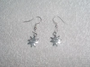 Sun with Psychic Eye Pair of Earrings Jewelry Piercing Fashion Handmade - Picture 1 of 1
