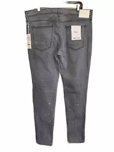 Jeans slim da uomo Hudson x Brandon Williams Draft Day 38x36 grigi Bozz nuovi con etichette $255 - Foto 1 di 10