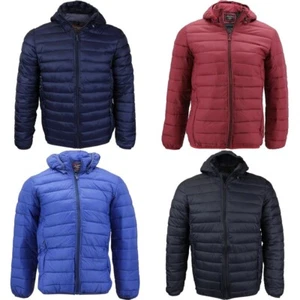 Maximos Men's Coat Lightweight Zip Insulated Puffer Slim Fit Hooded Jacket - Picture 1 of 52