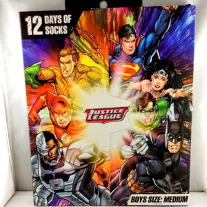 DC Justice League 12 Days of Socks-Boys Size Medium-New Unopened-Free Shipping!! - Picture 1 of 2