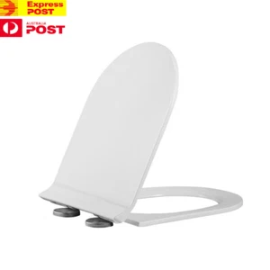 Style Toilet Seat Soft Close Luxury White Thin Heavy Duty Quick Release U Shape - Picture 1 of 8