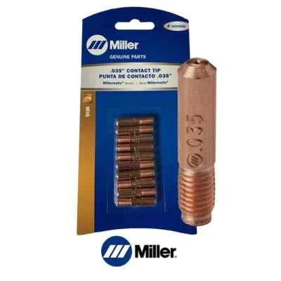 1- 10 Pack Genuine Miller 000068 MIG Welding Gun Protection Contact Tips .035 - Image 1 of 2