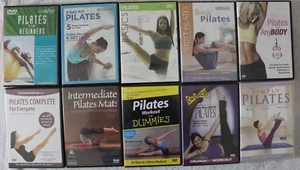 10 Pilates workout DVD lot for beginners intermediate mat for dummies Stott fit - Imagen 1 de 8