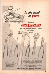 VINTAGE 1965 CHANNEL LOCK TOOLS MEADVILLE, PA. PRINT AD - Picture 1 of 1
