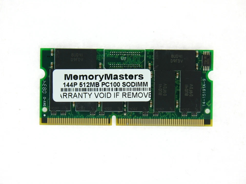  512mb pc100 sodimm 144pin sdram Laptop Notebook memoria 144-pin so-dimm ram Foto 1 de 1