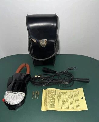 Abrazadera de aire acondicionado Weston de colección en voltímetro modelo 749, estuche negro, 3 pines, cables, sin probar Foto 1 de 4
