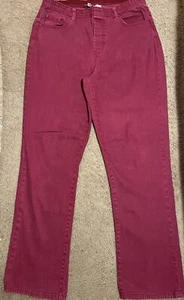 DG2 Diane Gilman Comfort Stretch Boot Cut Pull-On Jegging Burgundy/Red Size MT - Bild 1 von 9