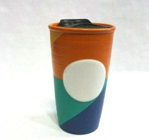 Starbucks Color Block Double Wall Ceramic Traveler Mug Tumbler 10oz - Picture 1 of 4