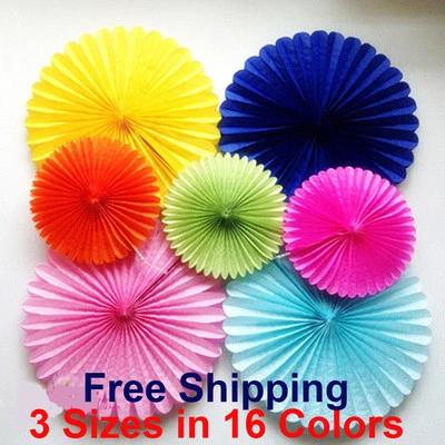 Tissue Paper Fan Pom Poms Honeycomb Ball Wedding Party Baby Room Living Decor - image 1 of 2