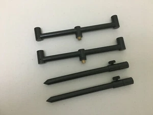 2 x 2 Rod Aluminium 20 cm buzz bars and 2 x 20-30 cm sticks, case, 13mm & 16mm