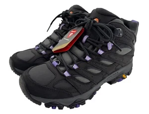 Merrell Womens 10.5 Moab 3 Thermo Mid Waterproof Hiking Boots Black/Orchid NWT - Picture 1 of 19