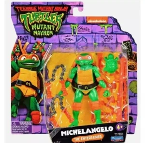 Figura de acción TMNT Michelangelo The Entertainer Playmates Mutant Mayhem NUEVO - Imagen 1 de 2