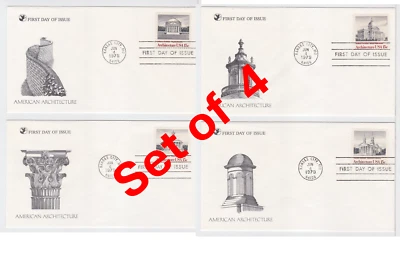 TurtlesTradingPost- American Architecture -1979 FDC #1779-82 Readers Digest Set - Image 1 of 3