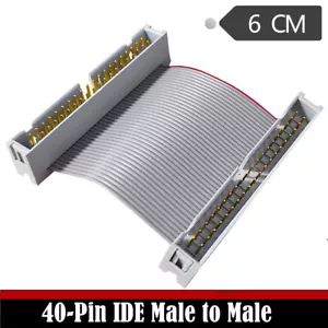 1PC 40Pin Male to Male Hard Drive Cable 40P IDE Puncture Hard Drive Ribbon Cable - Picture 1 of 8