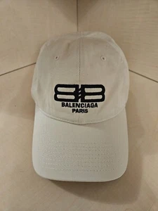 Gorra de béisbol BALENCIAGA blanca ajustable nueva sin etiquetas BB - Imagen 1 de 4