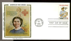 U.S. FDC #1910 R & R Colorano "Silk" Cachet Washington, DC Red Cross 1881-1981 - Picture 1 of 1