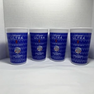 4x Copa America 2024 Souvenir Drink Plastic Beer Cup Stadium Brazil Vs Colombia - Picture 1 of 6