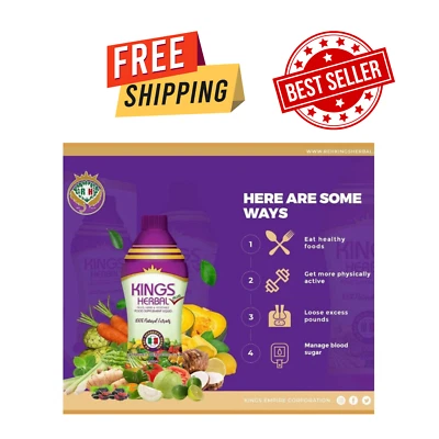 KINGS HERBAL PLUS Suplemento Frutas Hierbas y Verduras Jugo 1000ml Envío Gratis Foto 1 de 4