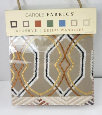 Образец книги обивки ткани Carole Desert Wanderer с вышивкой S Western Ikat - Изображение 1 из 4