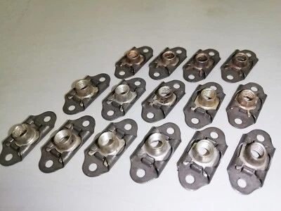 FLOATING ANCHOR NUT 10-32 x15 - STAINLESS STEEL HIGH TEMP SILVERED INSERT - NEW - Image 1 of 2