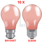 10X Pink Crompton Colourglazed Gls 25W Decorative Light Bulb Lamp B22 E27