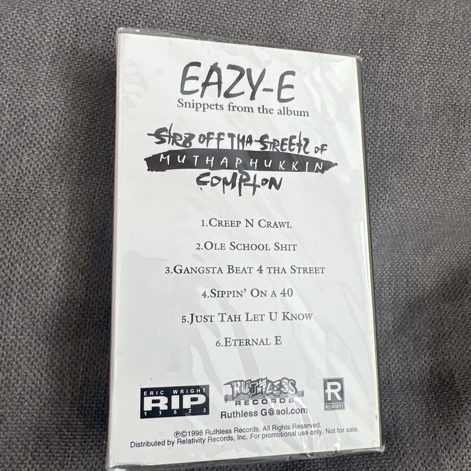 UNOPENED! RARE! MC REN/Eazy-E PROMO Cassette 1996 Rap HipHop Ruthless Records - Image 1 of 3